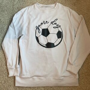 White women's 'Game Day' Soccer Sweatshirt